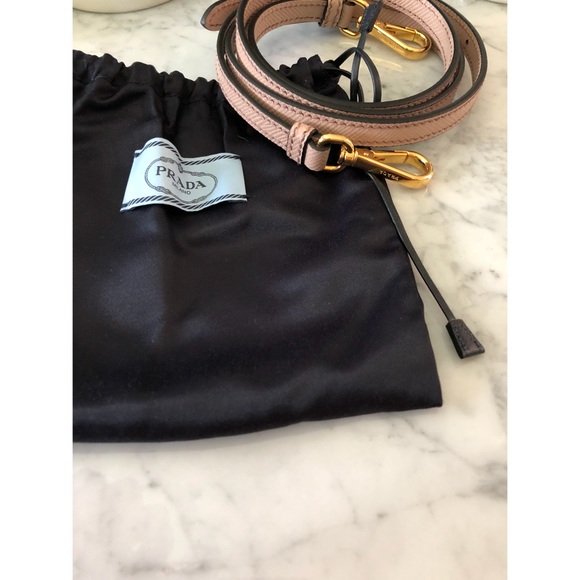 PRADA Saffiano Cuir Double  Bag in Cammeo - Picture 5 of 8